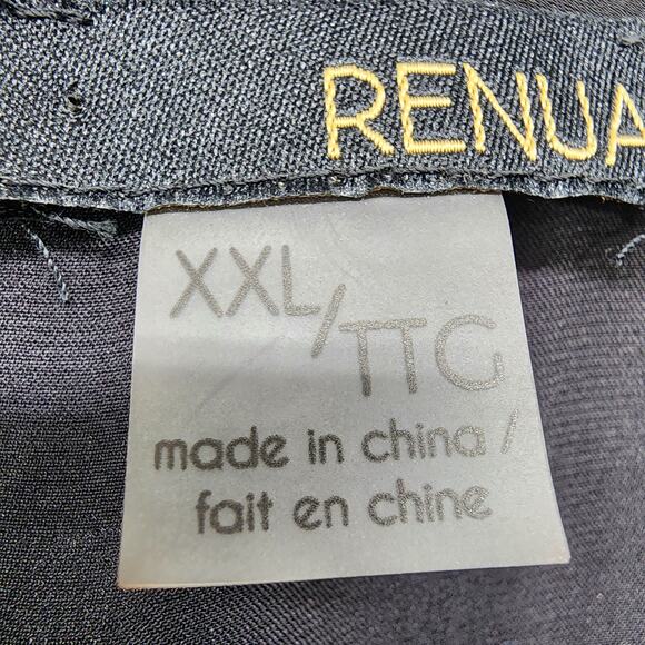 Renuar Top Womens XXL Black Sleeveless V-Neck Pleated Asymmetric Blouse Silky - Picture 4 of 9